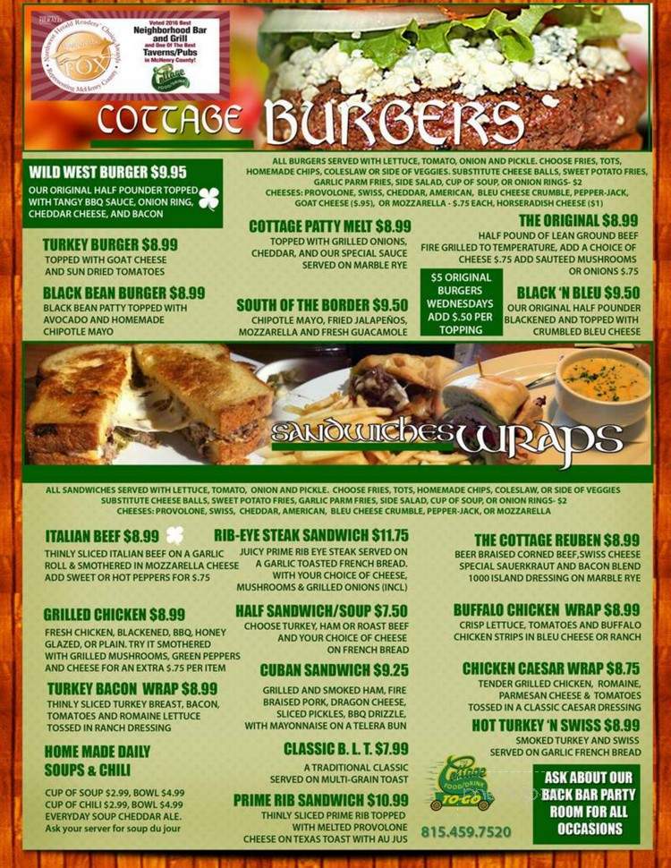 Cottage - Crystal Lake, IL menu_pic