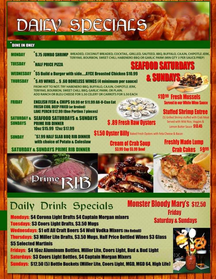 Cottage - Crystal Lake, IL menu_pic