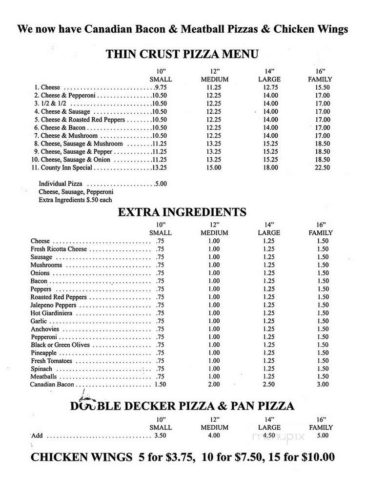 County Inn Pizza - Elmhurst, IL