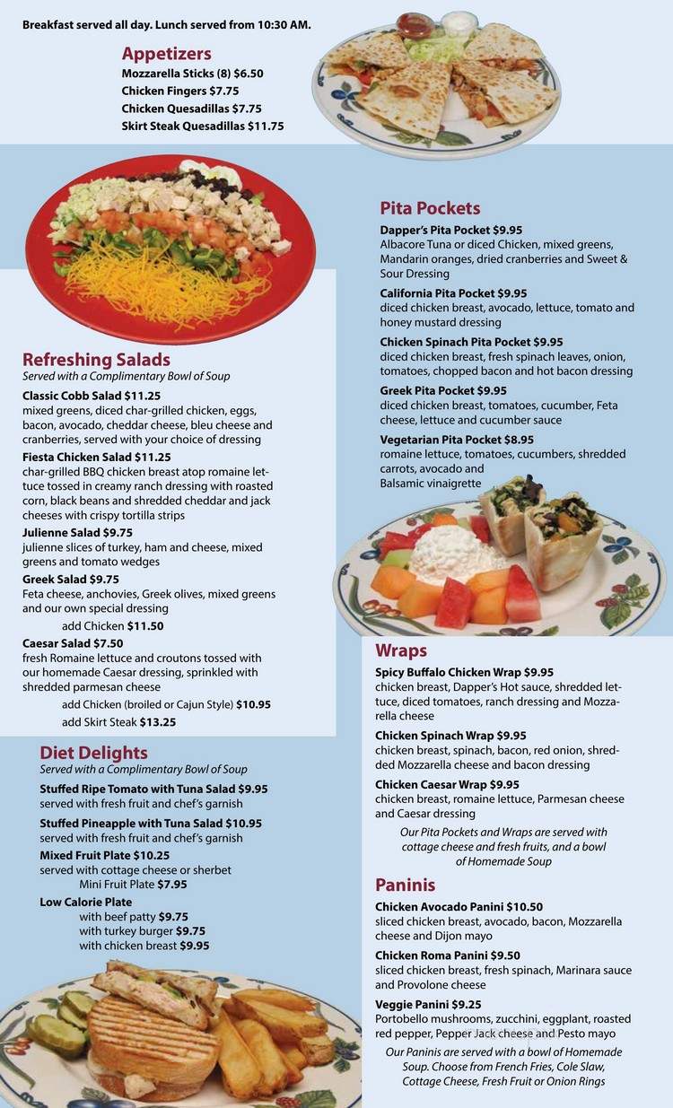 Dapper's Restaurant - Chicago, IL menu_pic