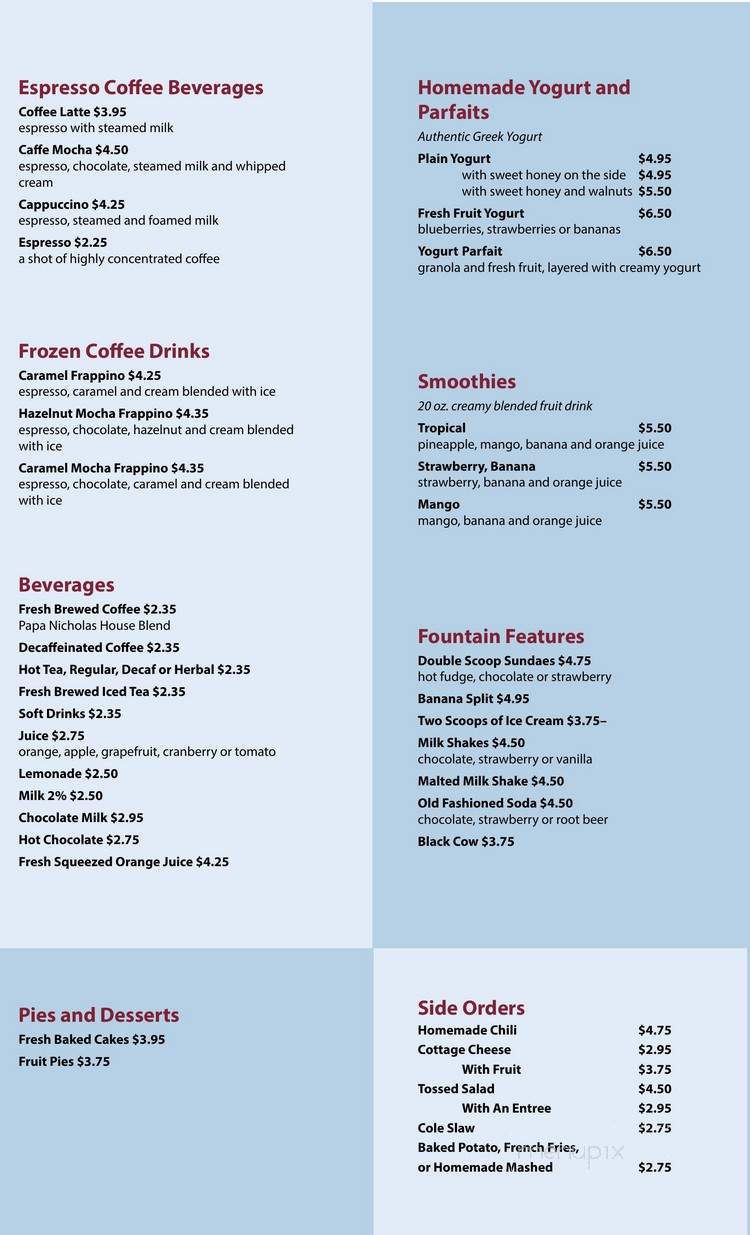 Dapper's Restaurant - Chicago, IL menu_pic