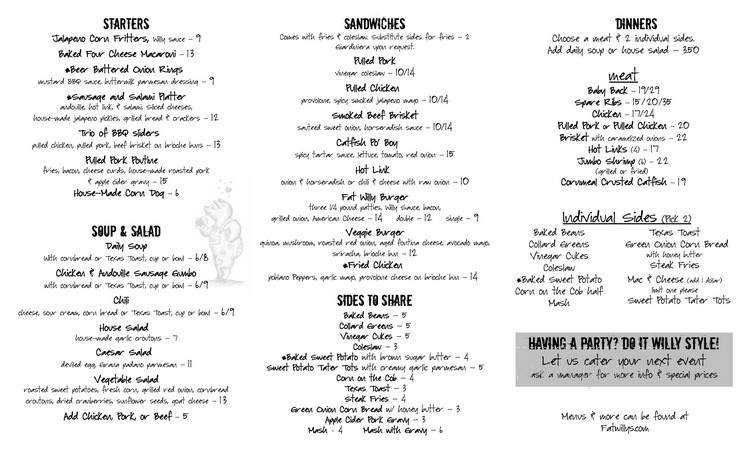 Fat Willy's Rib Shack - Chicago, IL menu_pic