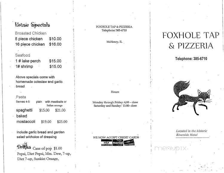 Foxhole Tap & Pizzeria - Mchenry, IL