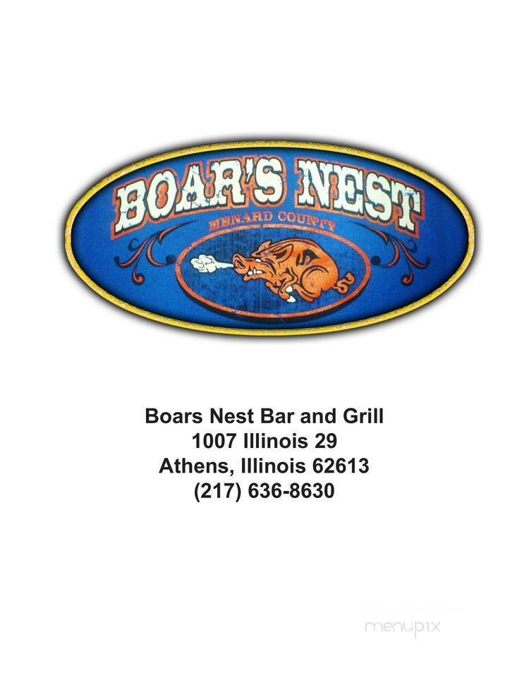 Garage Bar & Grill - Athens, IL menu_pic