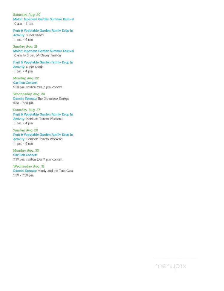 Garden Cafe - Glencoe, IL menu_pic