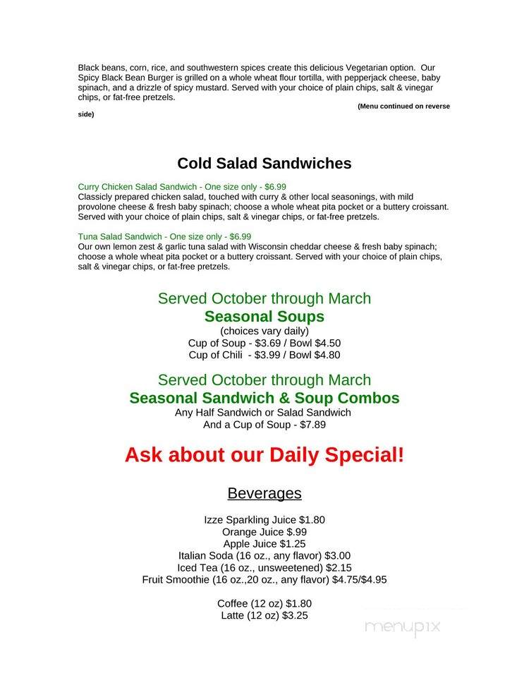 Jitterz Coffee & Cafe - Dubuque, IA menu_pic