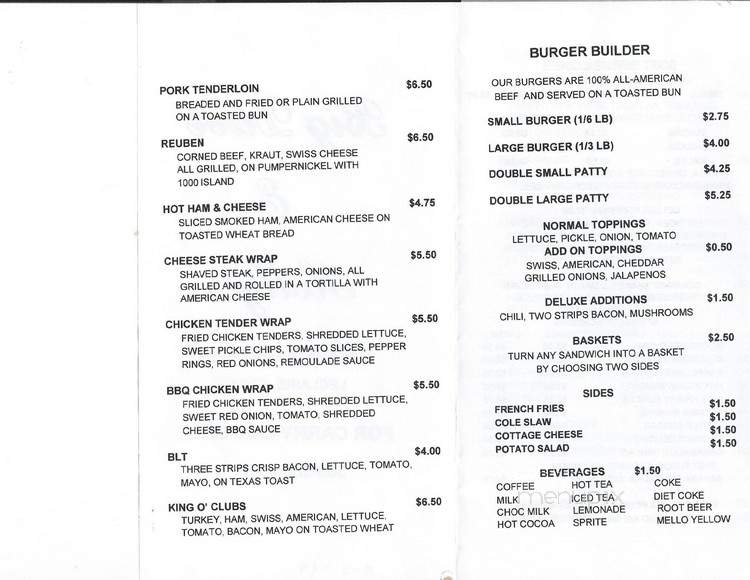 Big Dave's - Le Claire, IA menu_pic