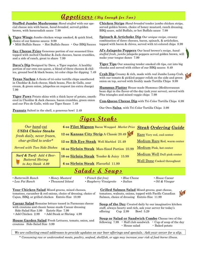 Blind Tiger Brewery & Restaurant - Topeka, KS menu_pic