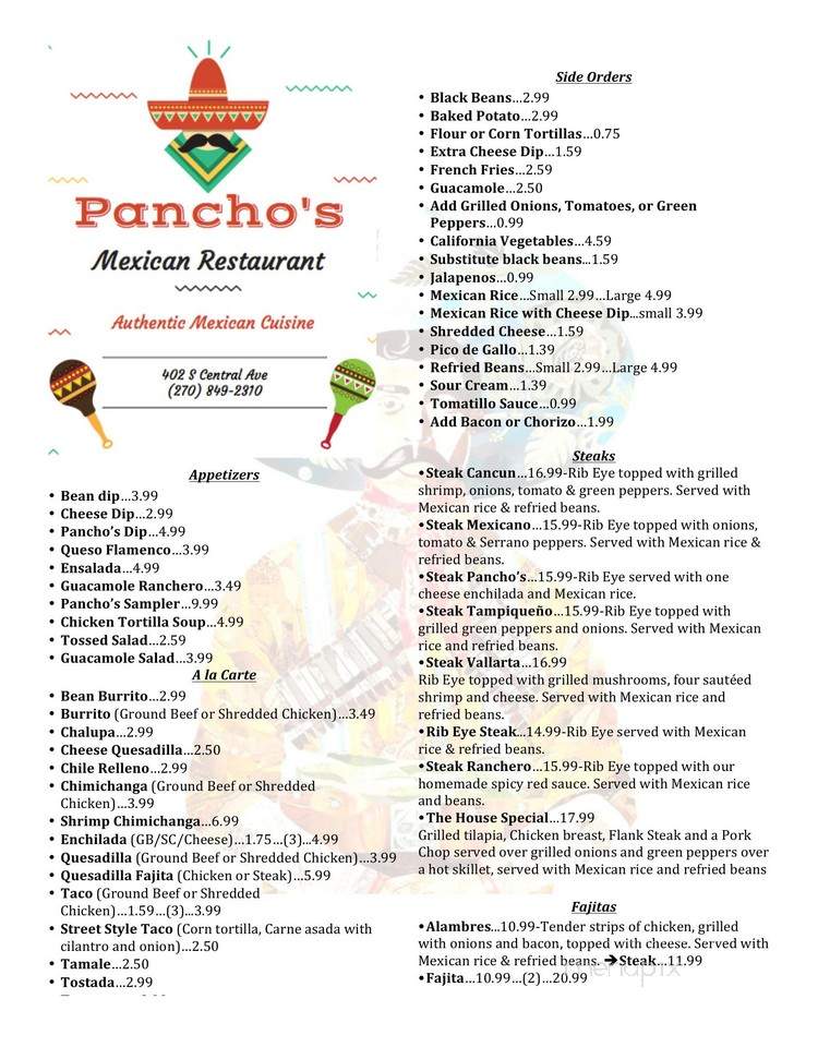 Pancho's Mexican Restaurant - Campbellsville, KY