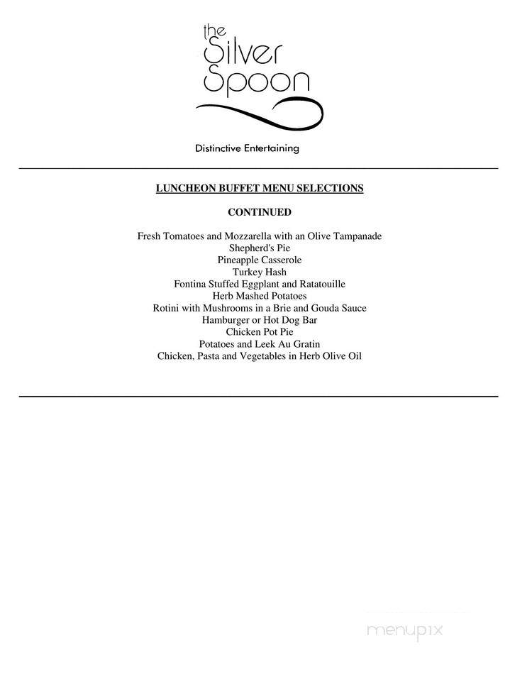 Silver Spoon - Louisville, KY menu_pic