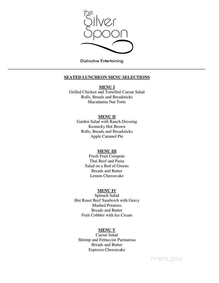Silver Spoon - Louisville, KY menu_pic