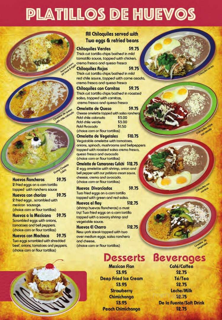 La Cocina Bar & Grill - Santa Clarita, CA menu_pic