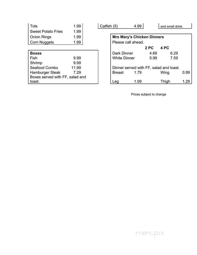 First Cast LLC - Cut Off, LA menu_pic