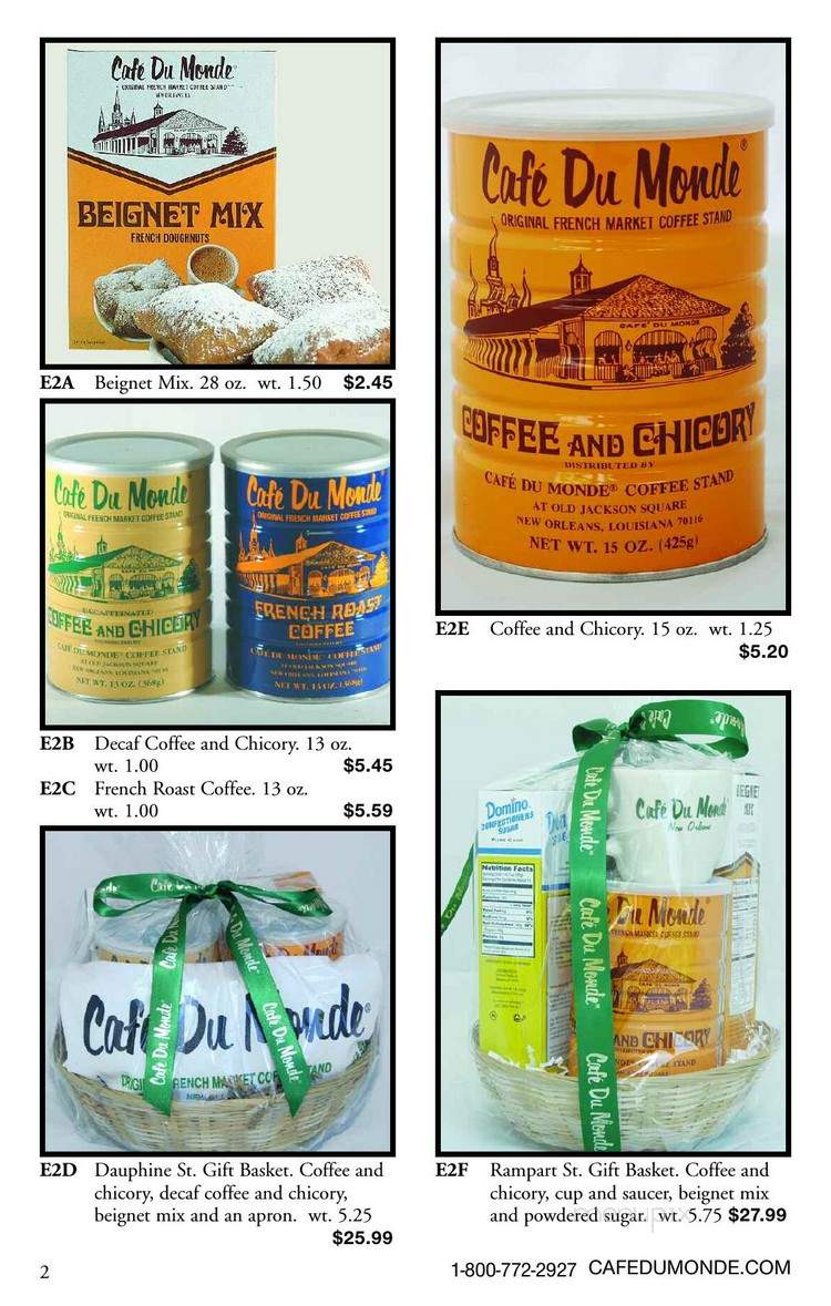 Cafe Du Monde Coffee Stand - New Orleans, LA menu_pic