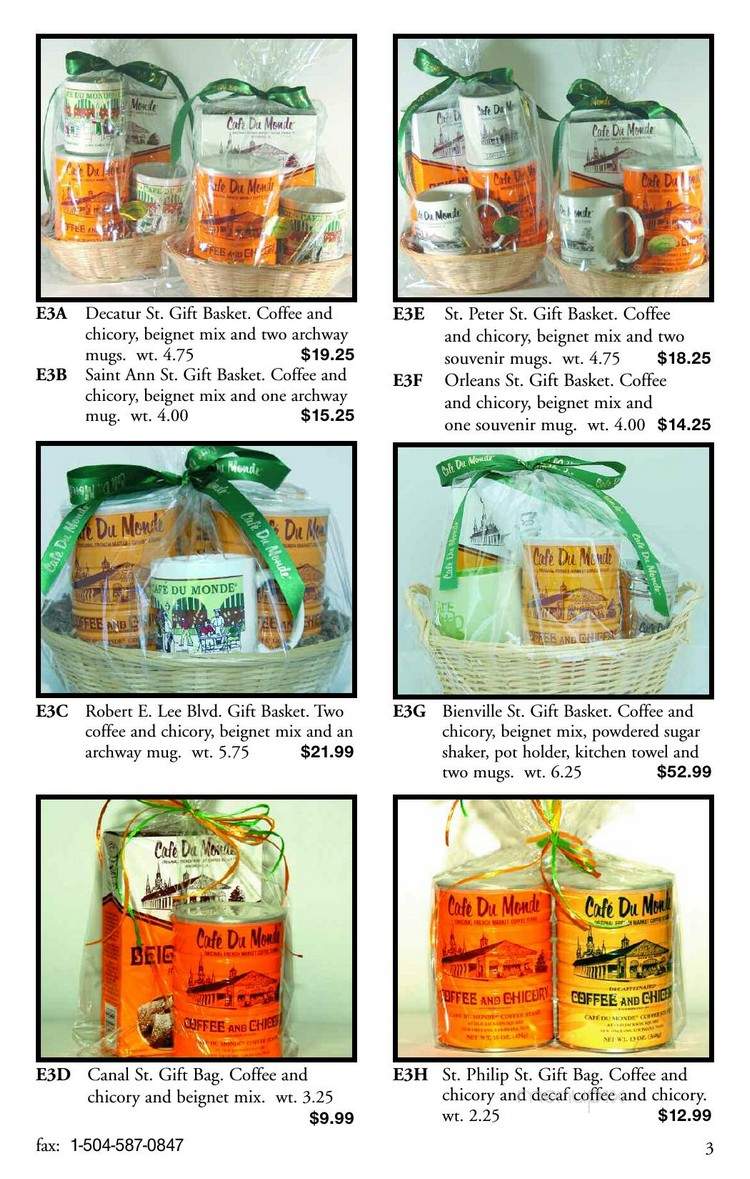 Cafe Du Monde Coffee Stand - New Orleans, LA menu_pic