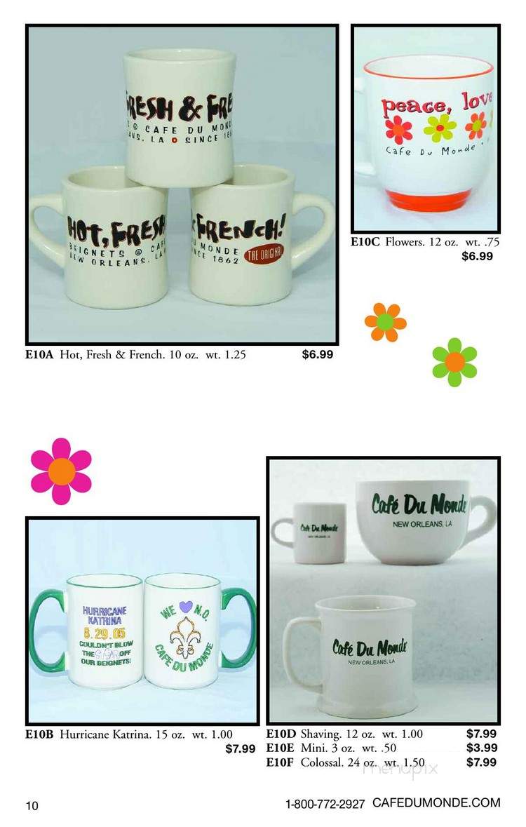 Cafe Du Monde Coffee Stand - New Orleans, LA menu_pic