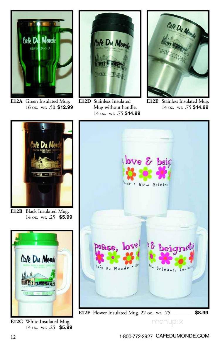 Cafe Du Monde Coffee Stand - New Orleans, LA menu_pic