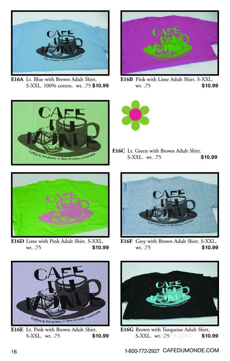 Cafe Du Monde Coffee Stand - New Orleans, LA menu_pic
