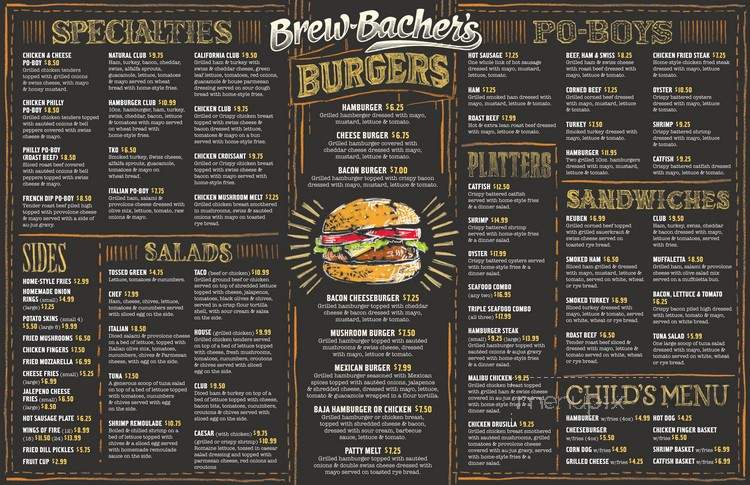 Brew-Bacher's Grill - Baton Rouge, LA menu_pic