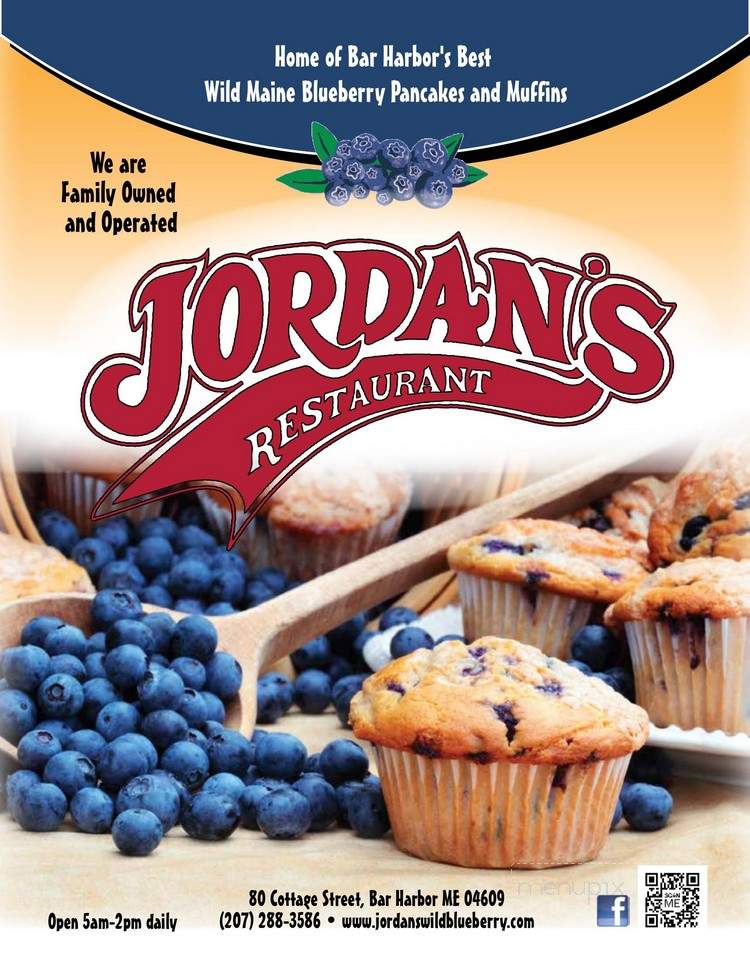 Jordan's Restaurants - Bar Harbor, ME menu_pic