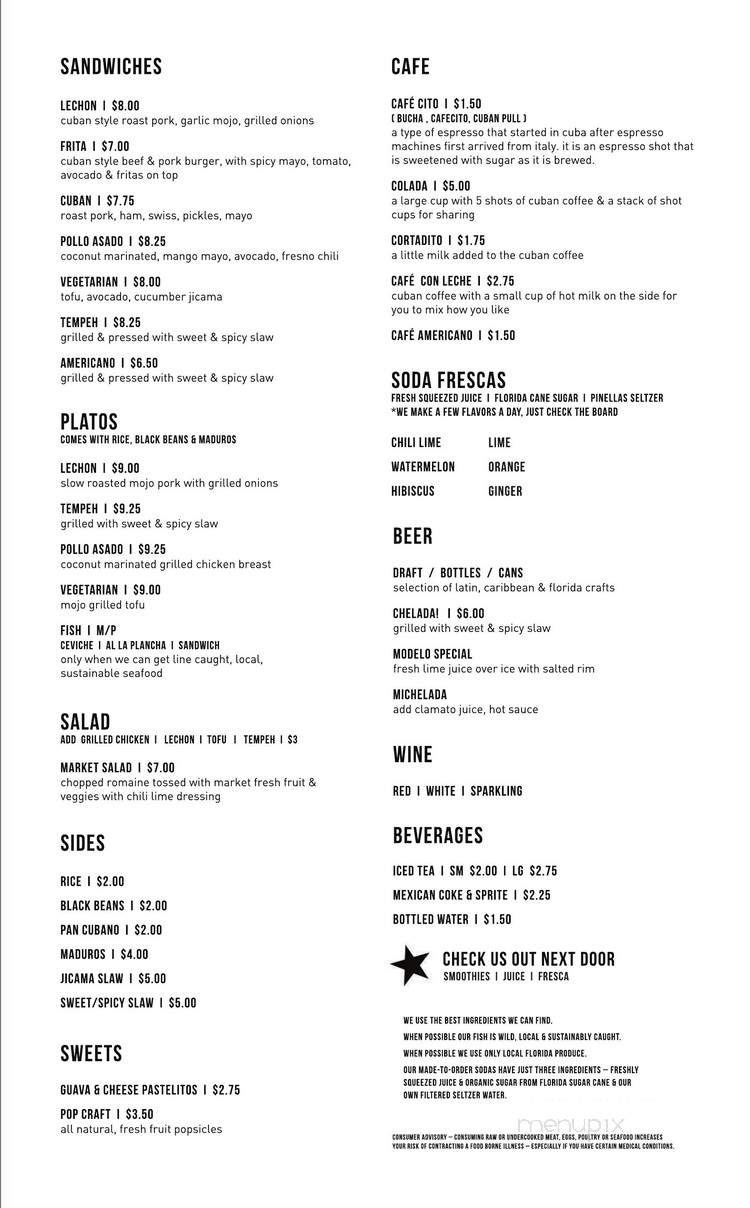 Bodega - St Petersburg, FL menu_pic