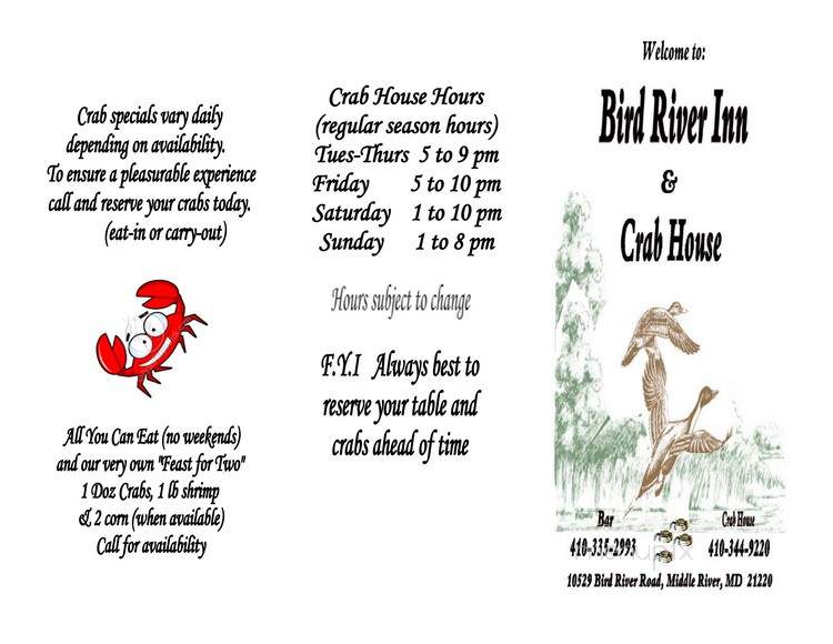 Bird River Inn Crab House - Baltimore, MD