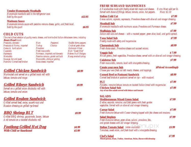 Concetta's Italian Grocer - Mount Airy, MD menu_pic