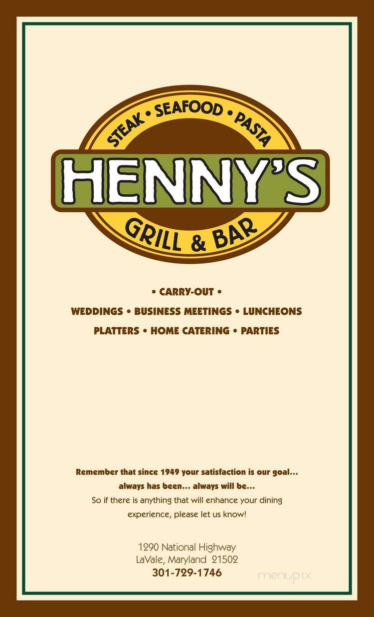 Henny's Grill & Bar - Cumberland, MD