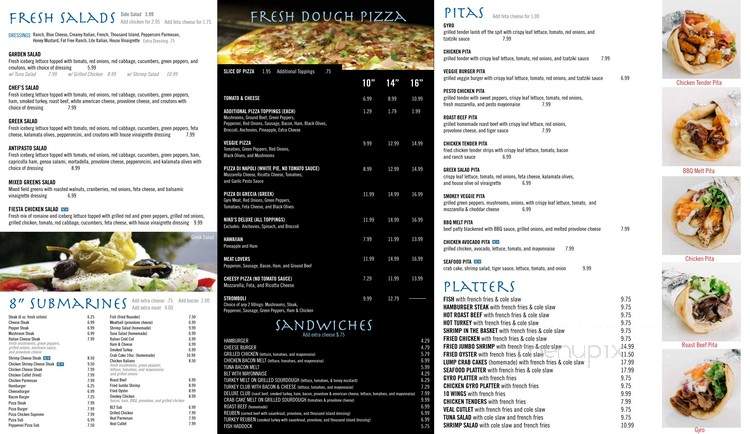 Nikos Pizza & Subs - Baltimore, MD menu_pic