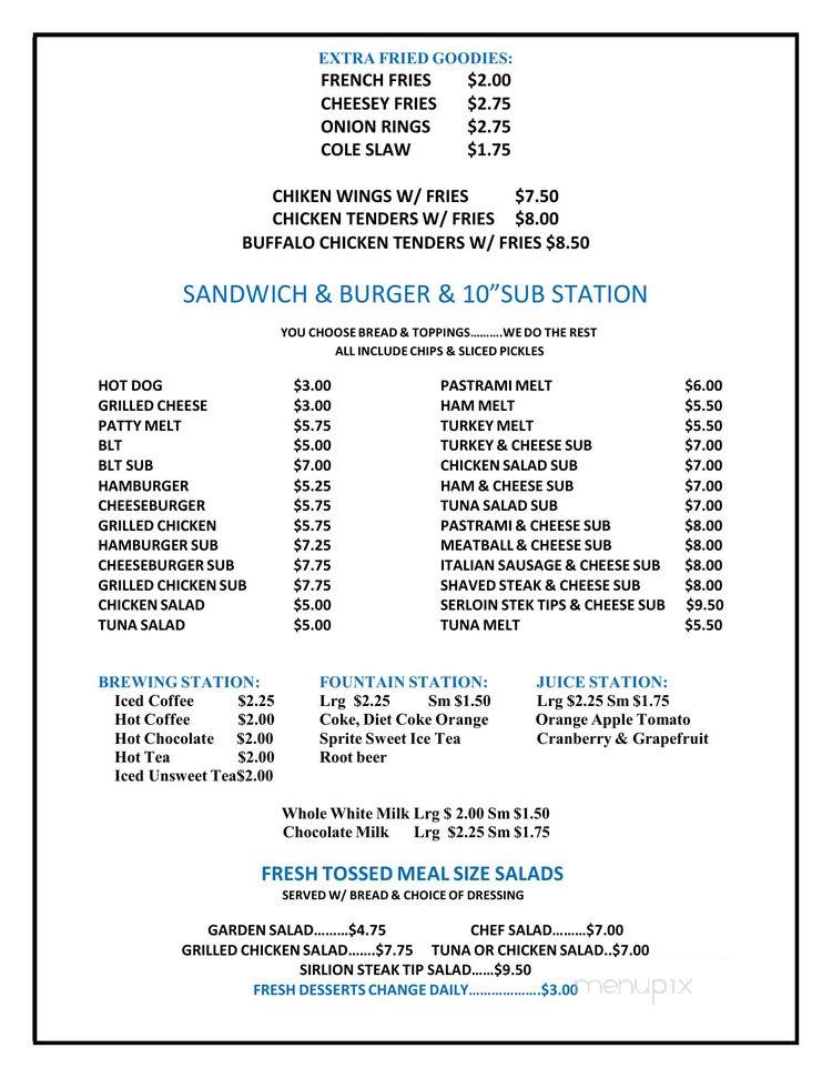 50-50 Diner - Fitchburg, MA menu_pic