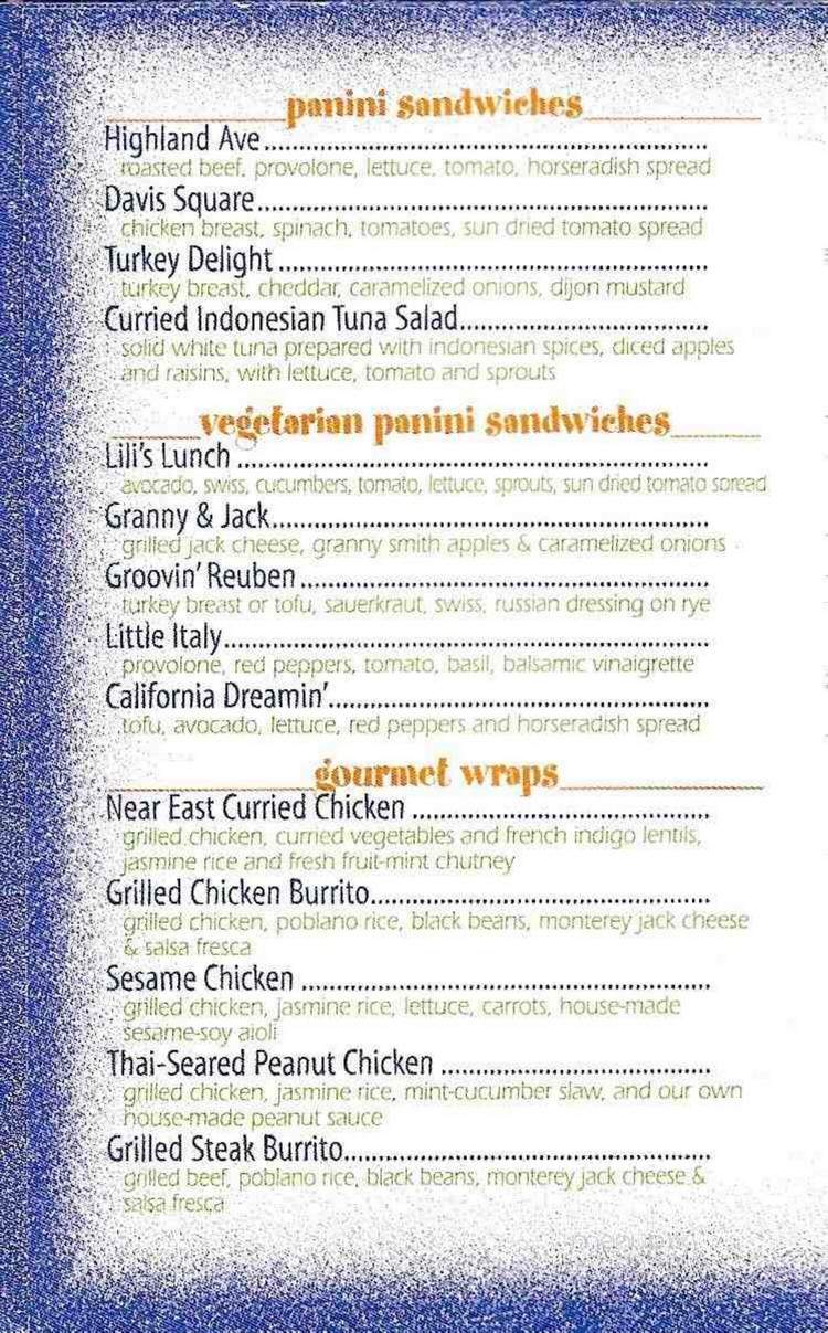 Blue Shirt Cafe - Somerville, MA menu_pic