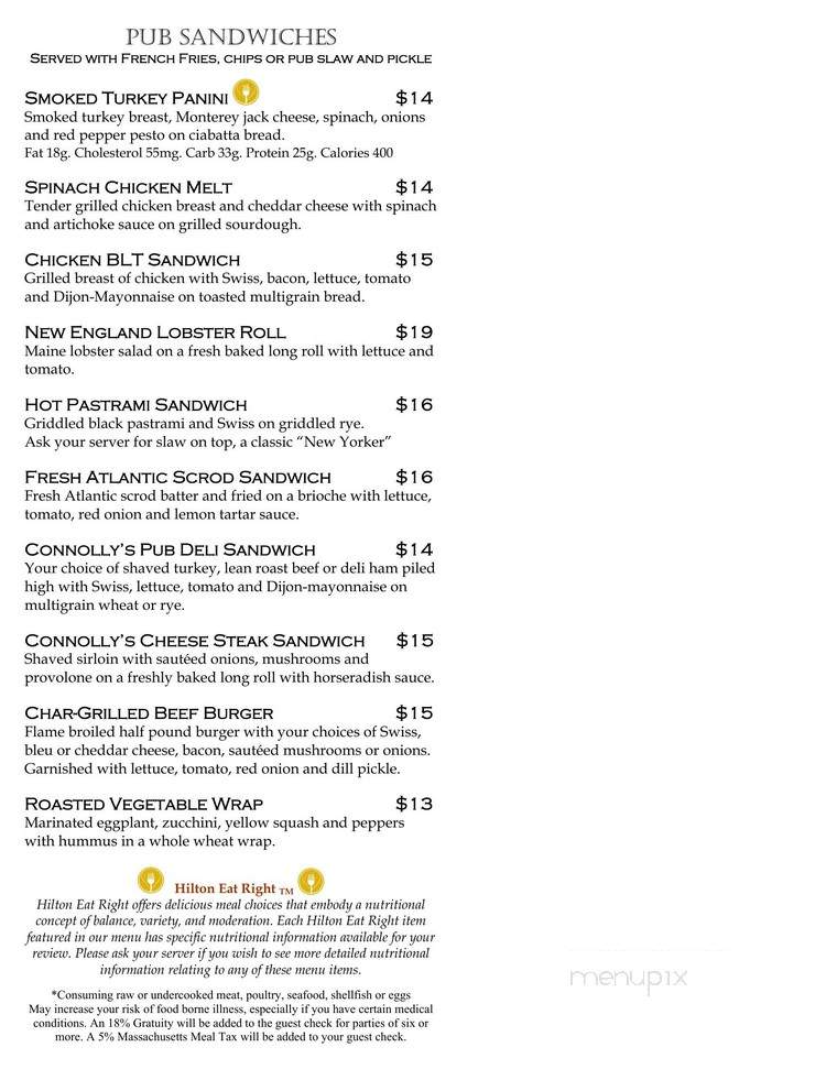 Connolly's Pub - East Boston, MA menu_pic