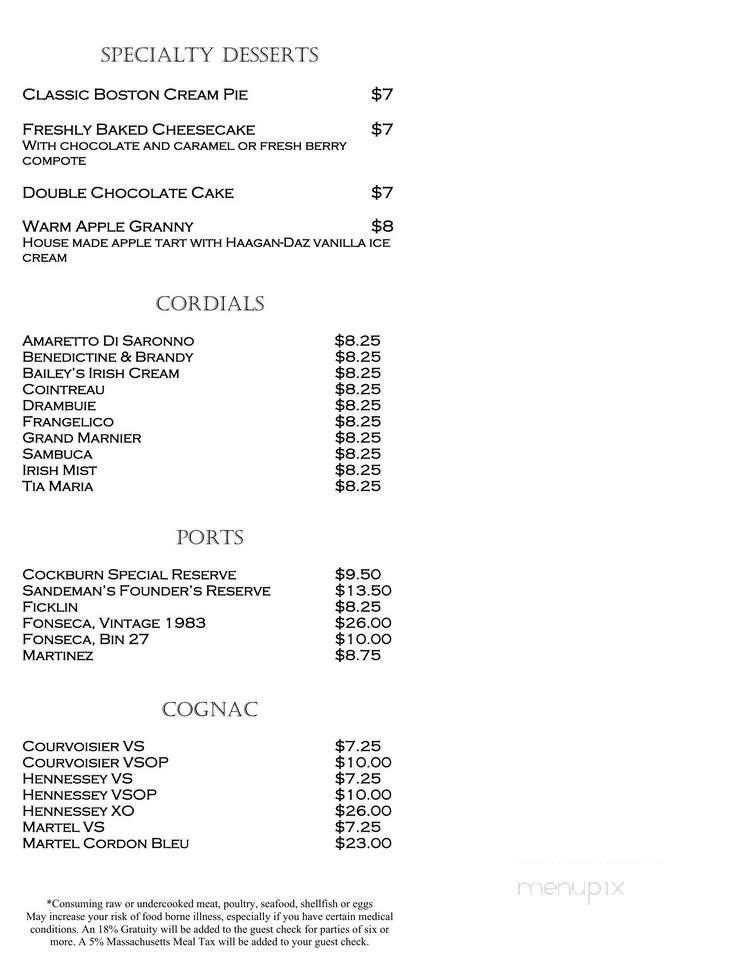 Connolly's Pub - East Boston, MA menu_pic