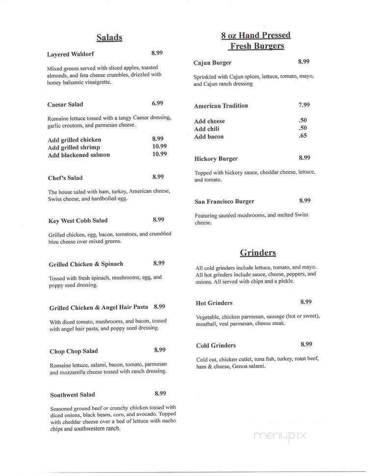 J P's Restaurant - Holyoke, MA menu_pic
