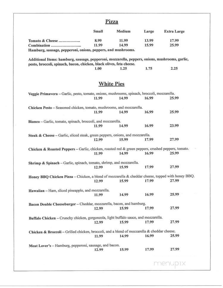 J P's Restaurant - Holyoke, MA menu_pic