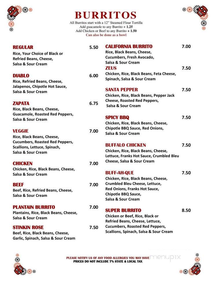 No Problemo - New Bedford, MA menu_pic