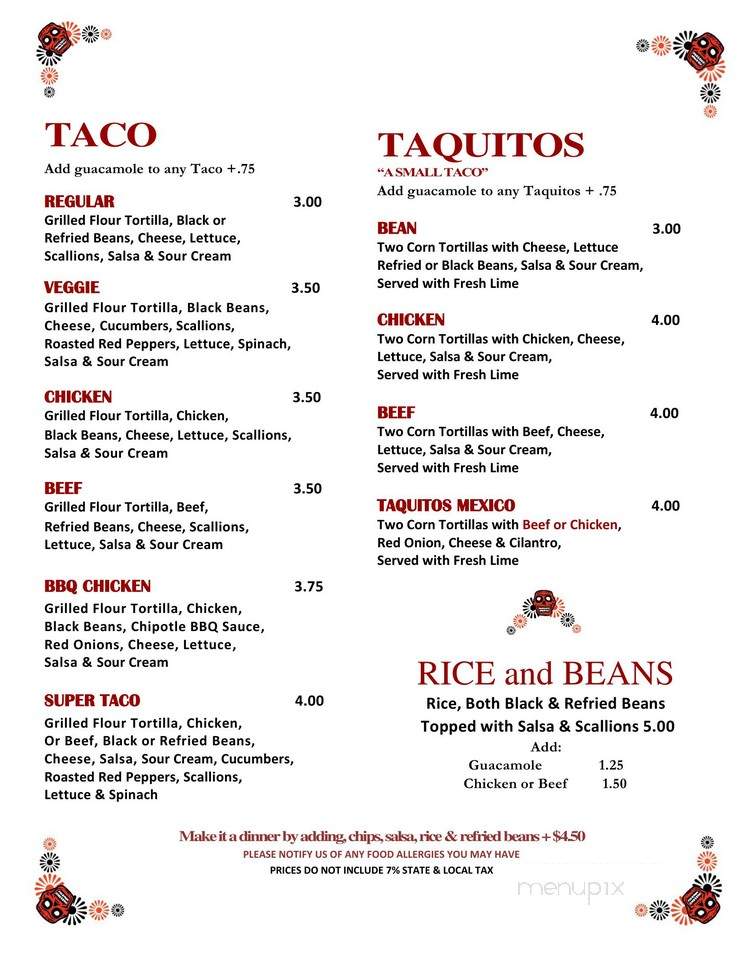 No Problemo - New Bedford, MA menu_pic