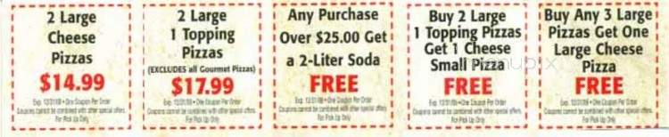 Parker House Of Pizza - Gardner, MA menu_pic
