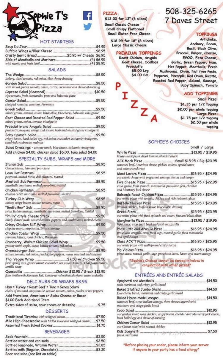 Sophie T's Pizza - Nantucket, MA