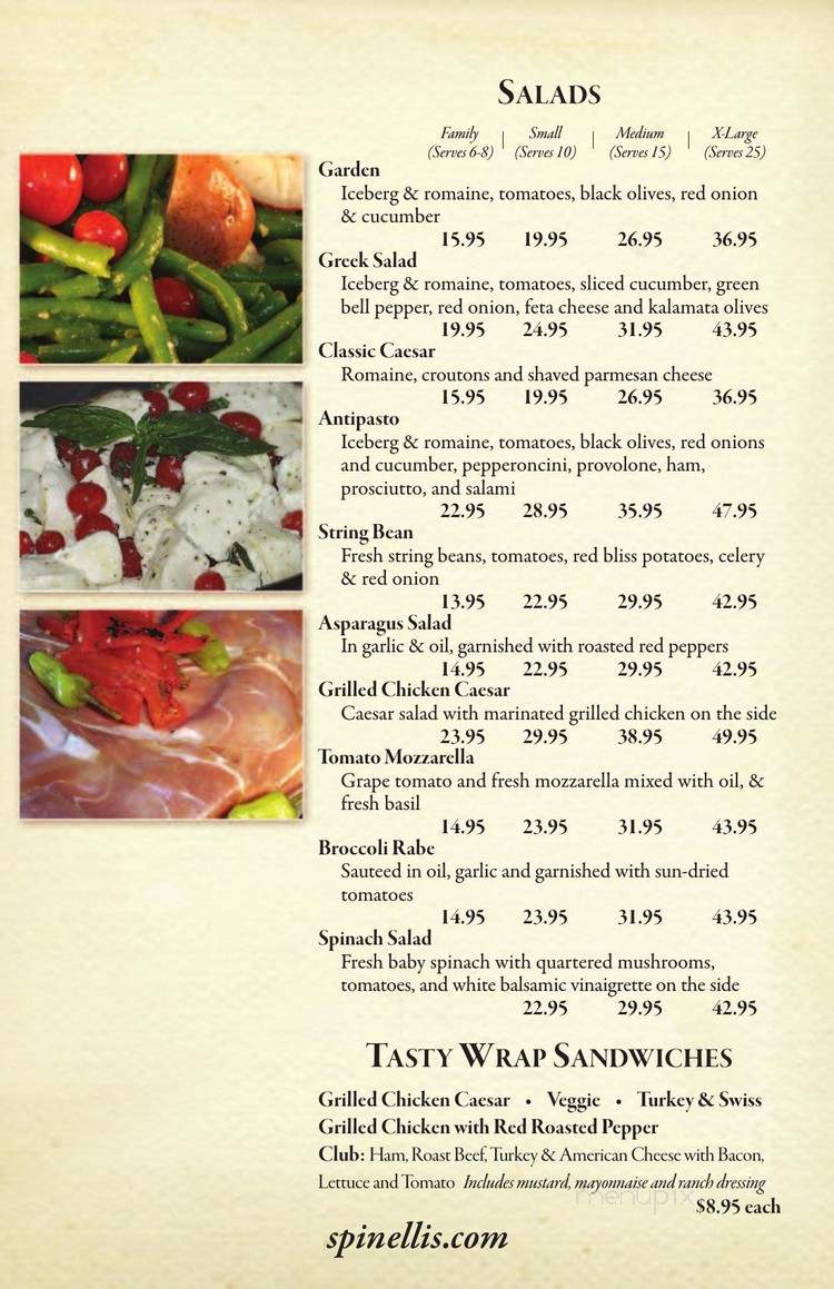 Spinelli's Pasta & Pastry Shop - Lynnfield, MA menu_pic