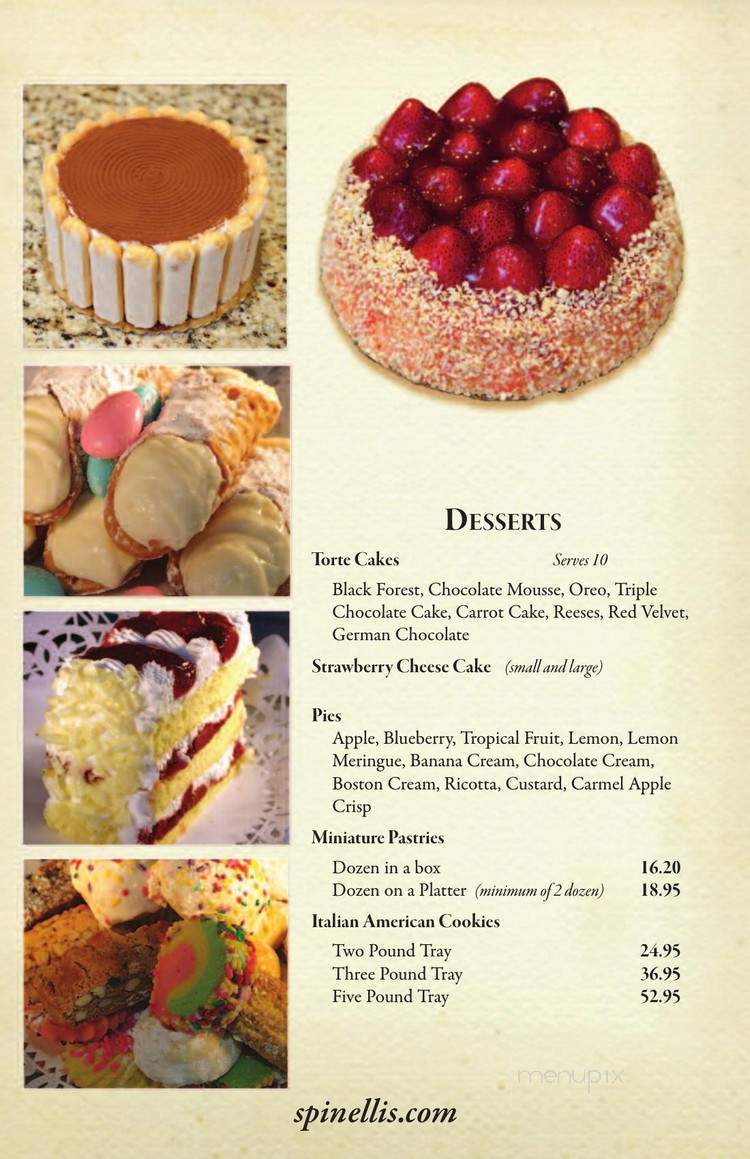Spinelli's Pasta & Pastry Shop - Lynnfield, MA menu_pic