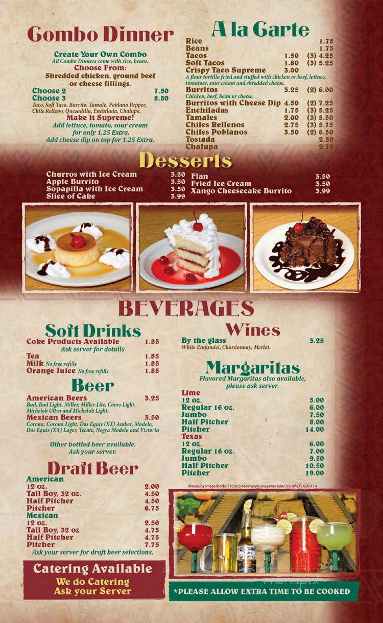 El Pueblito Mexican Restaurant - Calhoun, GA menu_pic