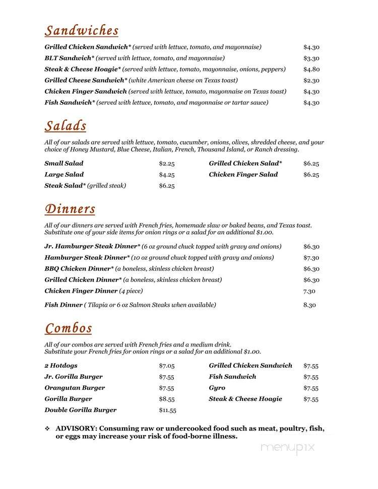 Mike's Hot Dogs & Hamburgers - Warner Robins, GA menu_pic