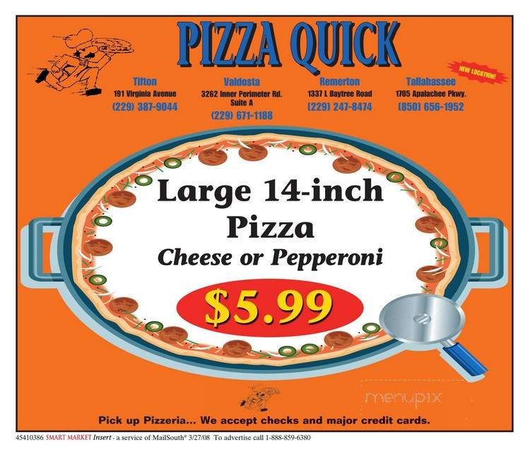 Pizza Quick - Tifton, GA menu_pic