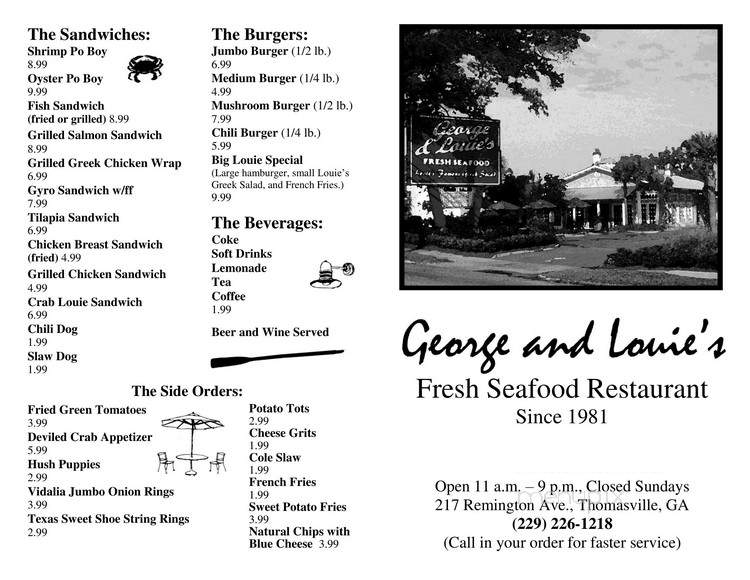George & Louie's Fresh Seafood - Thomasville, GA