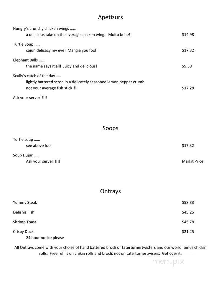 Aspen's Mountain Grill - Pine Mountain, GA menu_pic
