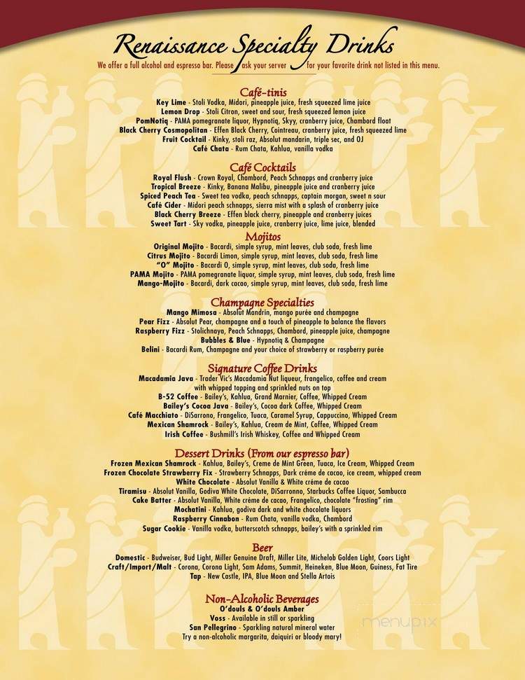 Cafe Renaissance - Waite Park, MN menu_pic