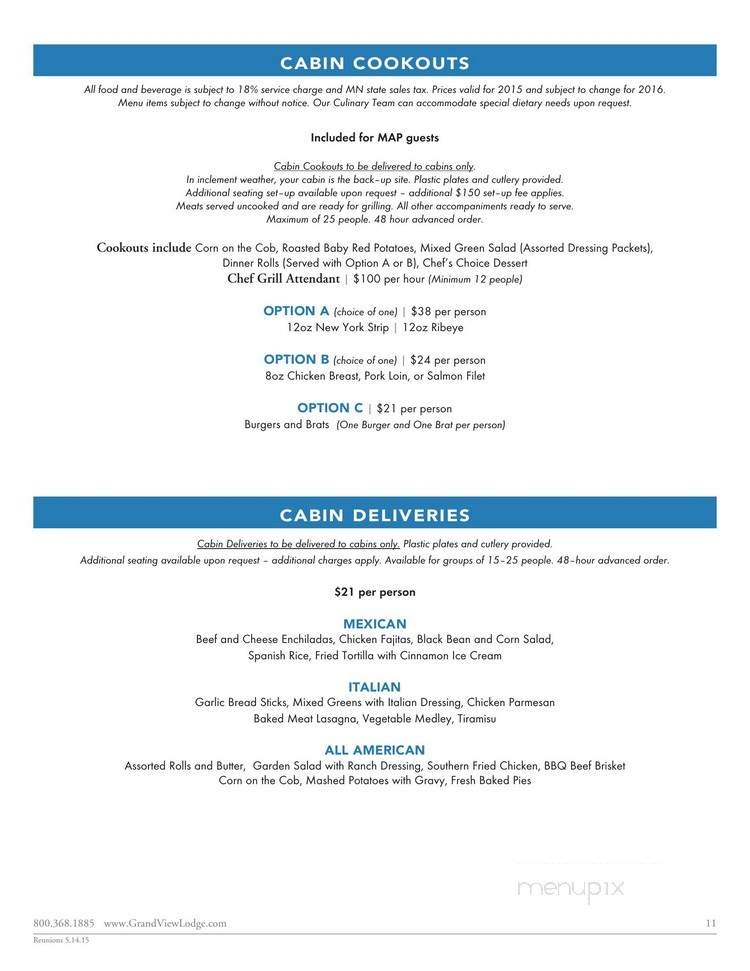 Dining Room At Grand View Ldg - Nisswa, MN menu_pic
