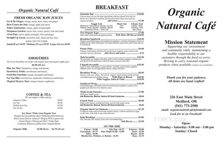 Organic Natural Cafe - Medford, OR