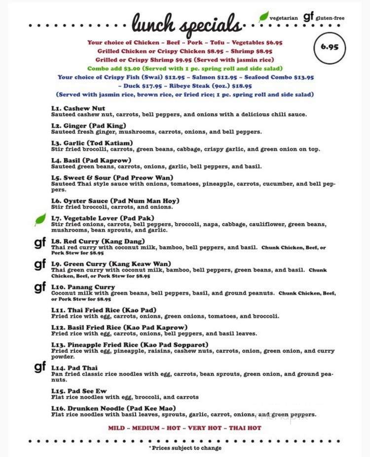 Thai To Go - Asheville, NC menu_pic